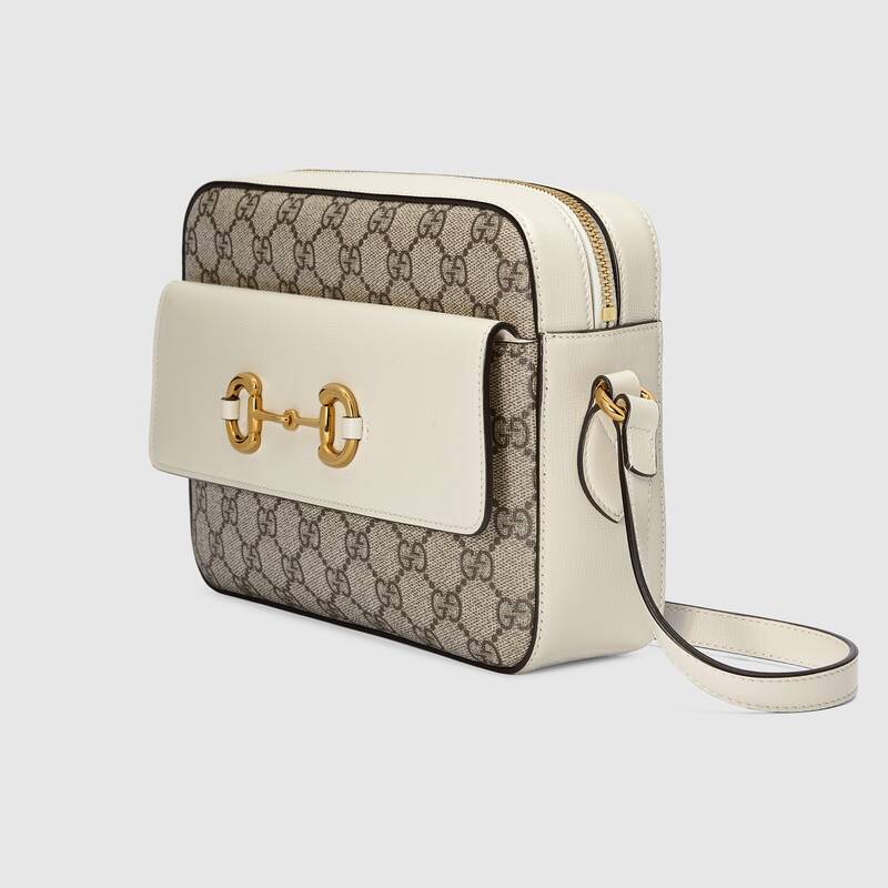 Gucci Horsebit 1955 Small Shoulder Bag 645454 White